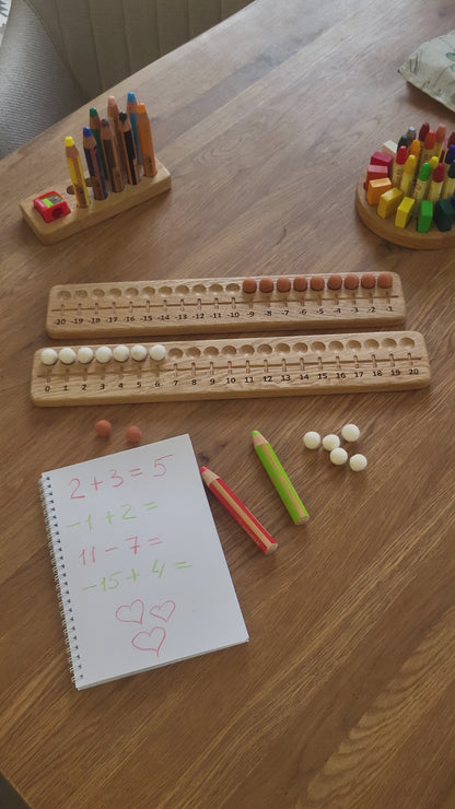 Montessory Wooden Number Line Board -  Positive and Negative
