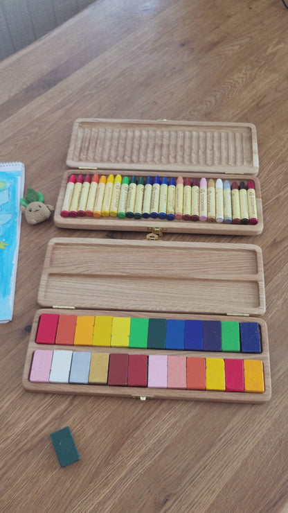 Stockmar crayon holder case for 24 sticks and for 24 blocks