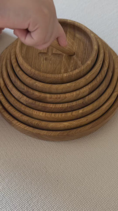 Set of sorting plates or round trays