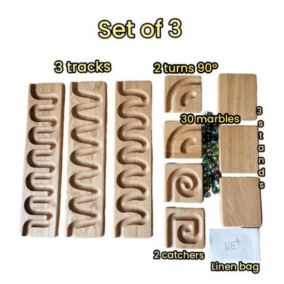 Marble run tracks race maze