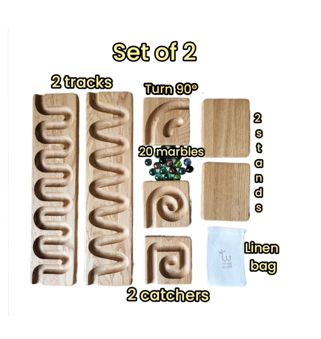 Marble run tracks race maze