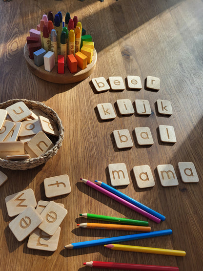 Dutch lowercase letters cards