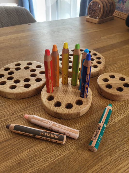 Stabilo Woody 3-in-1 Pencil Holder in round shape
