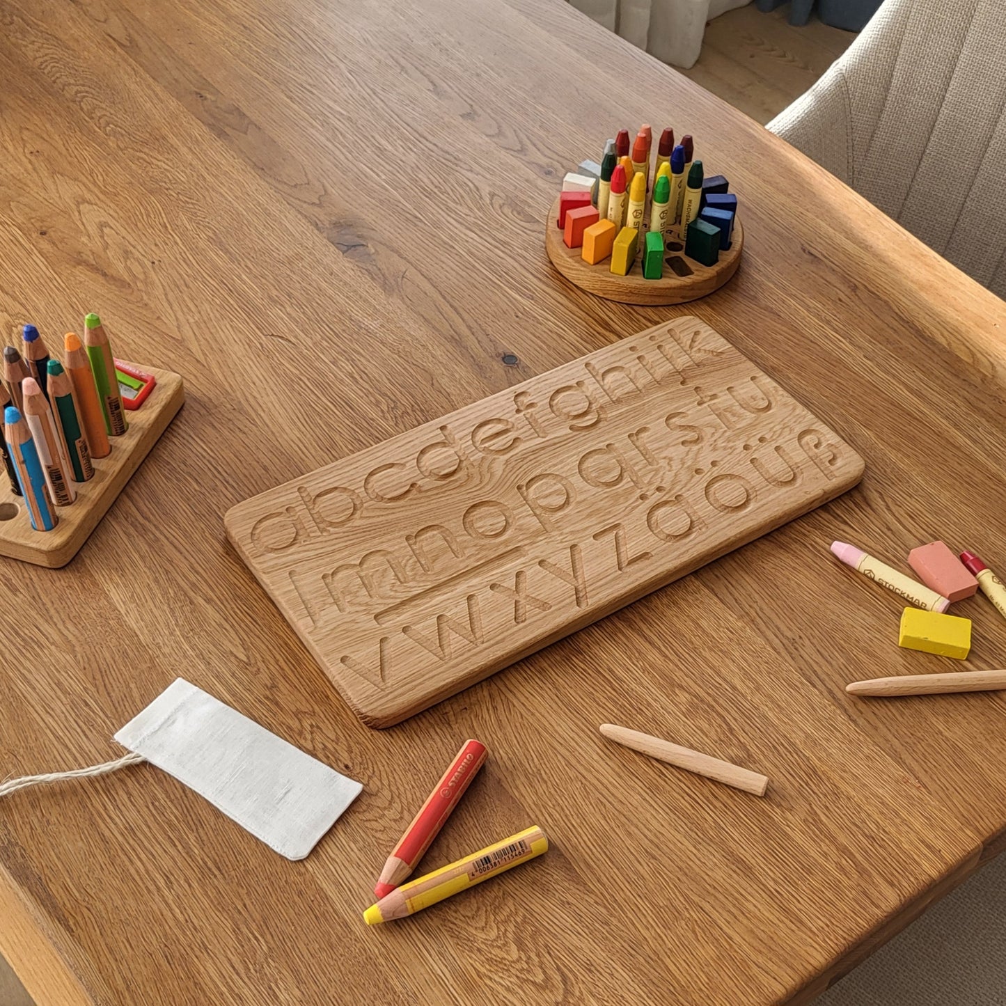 Wendetafel mit deutschem Alphabet