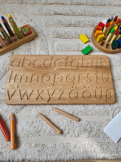 Wendetafel mit deutschem Alphabet