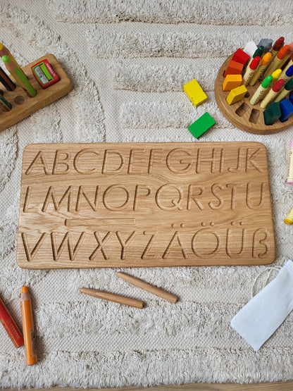 Wendetafel mit deutschem Alphabet