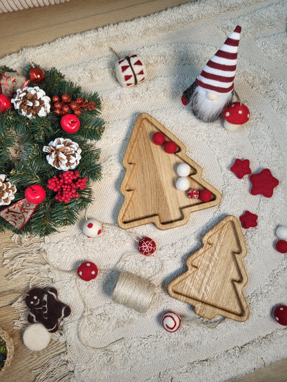 Christmas tree wooden trays