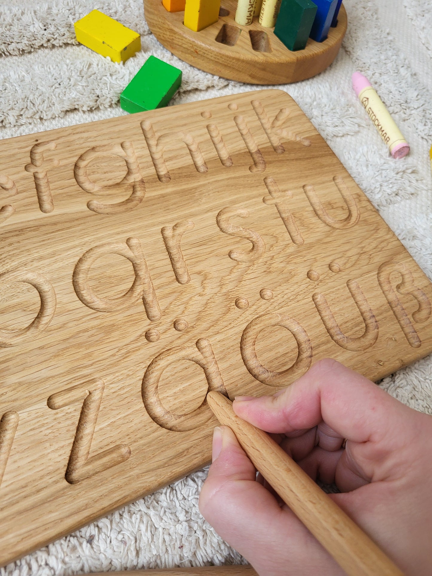 Wendetafel mit deutschem Alphabet