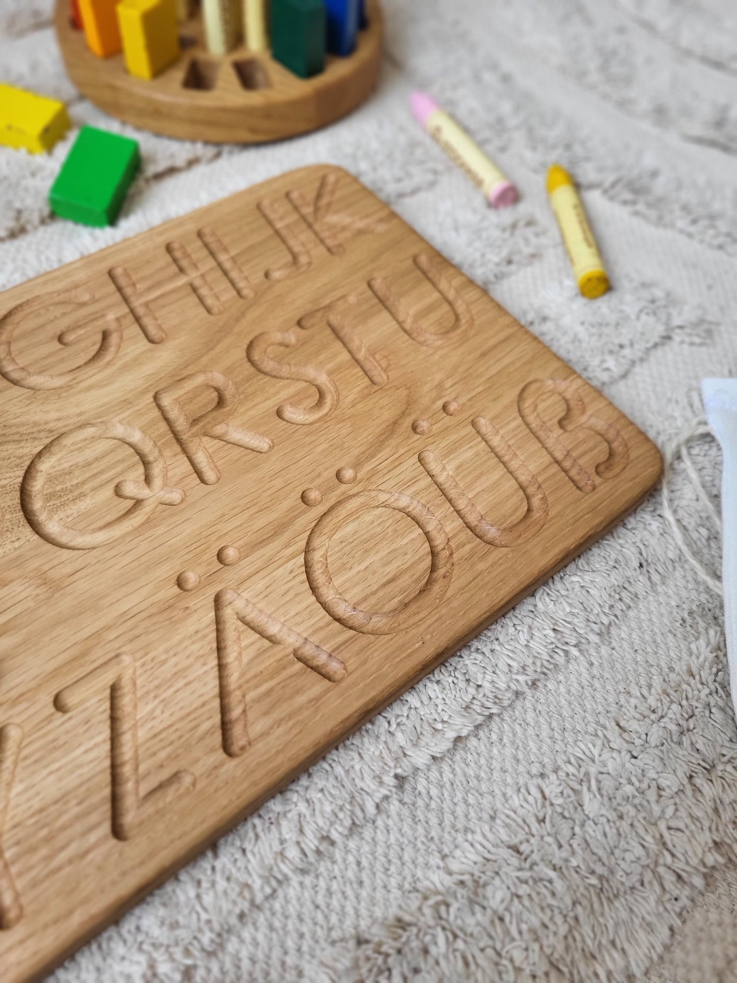 Wendetafel mit deutschem Alphabet