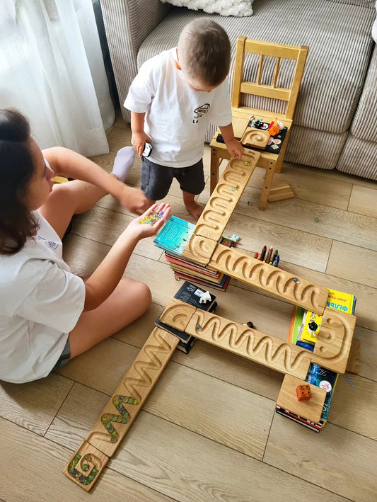 Marble run track maze labyrinth