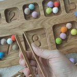 Load and play video in Gallery viewer, Montessori wooden tweezers or tongs
