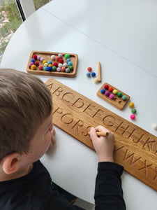 English alphabet tracing board (long 55*15 cm) with uppercase and lowercase letters