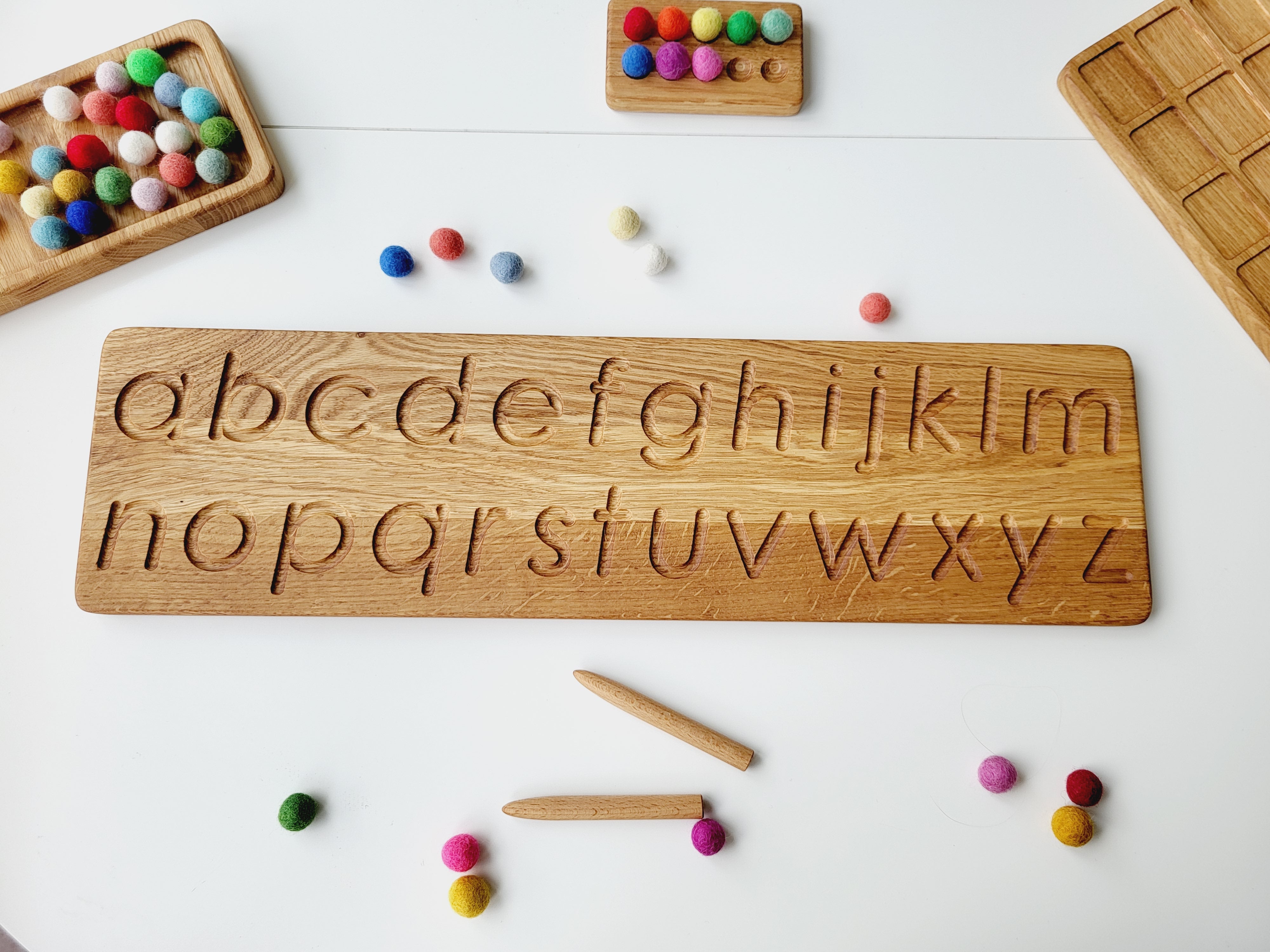 English alphabet tracing board (long 55*15 cm) with uppercase and lowercase letters