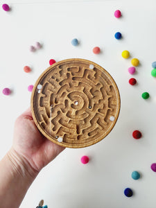 Double-sided labyrinth game, gift for kids, for adults