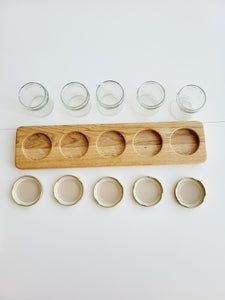 Paint jar holder straight shape for 5 big jars, brush holder, watercol –  THREEWOOD