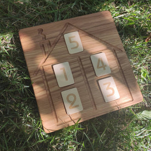 House Math board with set of numbers cards
