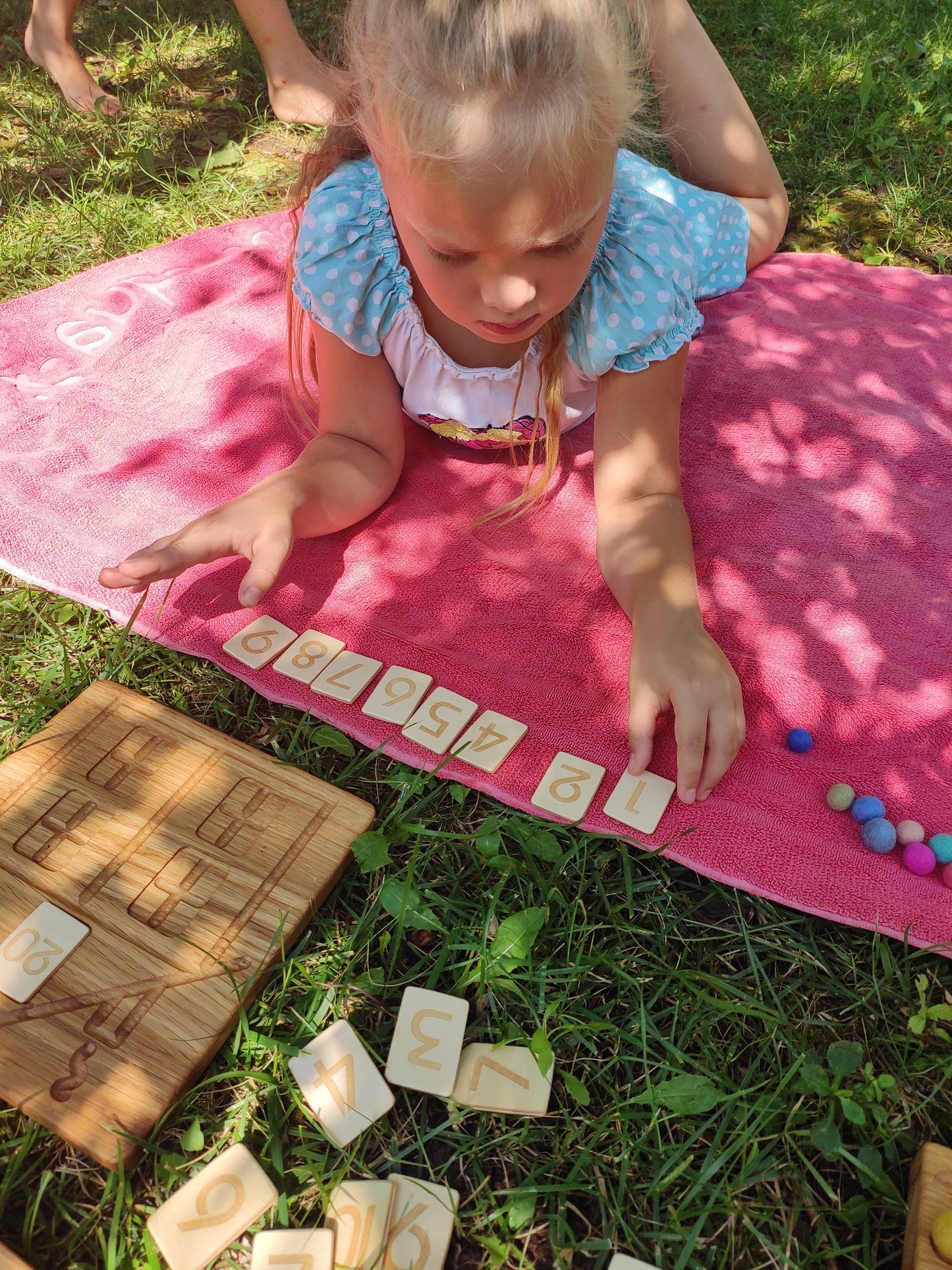 House Math board with set of numbers cards