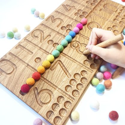 Number tracing board