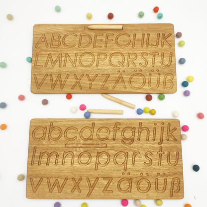 German alphabet reversible tracing board