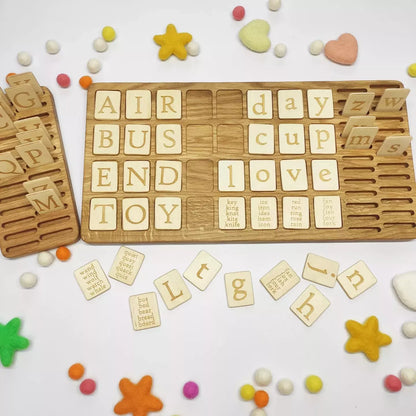 English big board and holder with letters cards