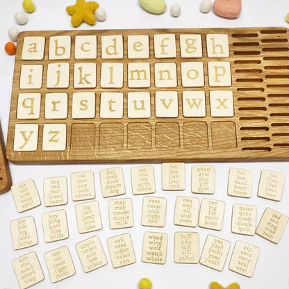 English big board and holder with letters cards