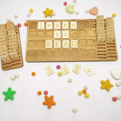 English big board and holder with letters cards