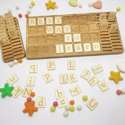 English big board and holder with letters cards