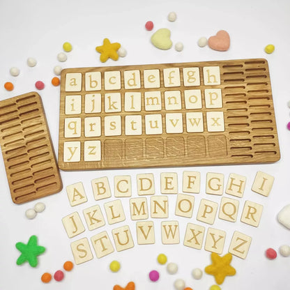 English big board and holder with letters cards