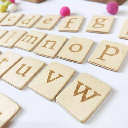 Read, write, create sand tray with letters cards