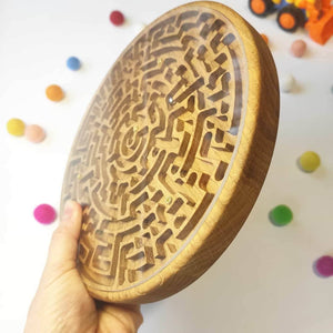 Double-sided labyrinth game, gift for kids, for adults