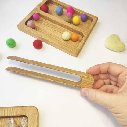 Montessori Wooden Tweezers or Tongs – Fine Motor Skills Tool for Kids