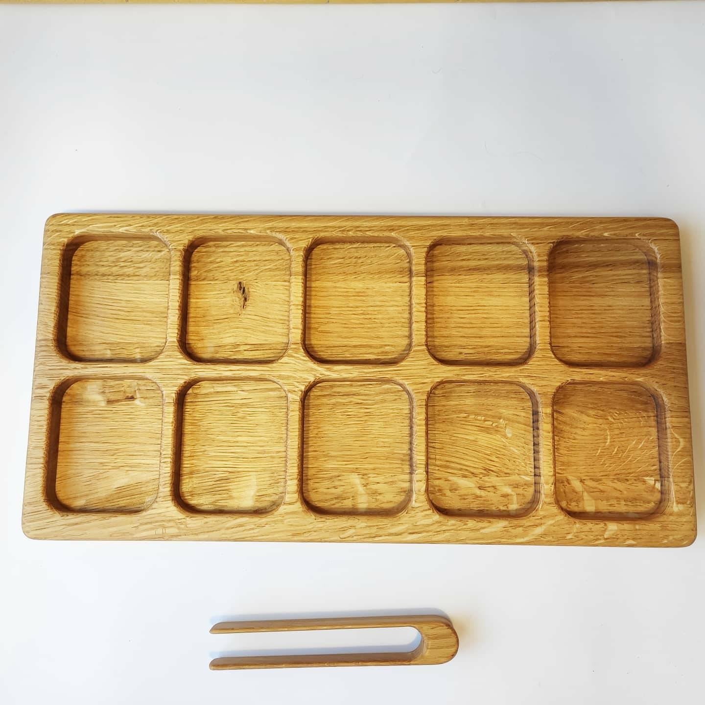 Montessori sorting trays with 10 sections WITHOUT numbers