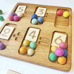 Load image into Gallery viewer, Montessori sorting tray with numbers cards 1-20(3 sections)
