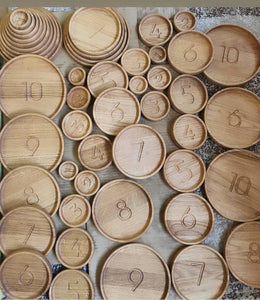 Set of sorting plates or round trays