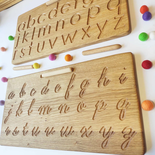 English alphabet reversible tracing board – THREEWOOD