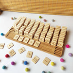 Load image into Gallery viewer, Montessori board with cards 1-100 for learning numbers and counting
