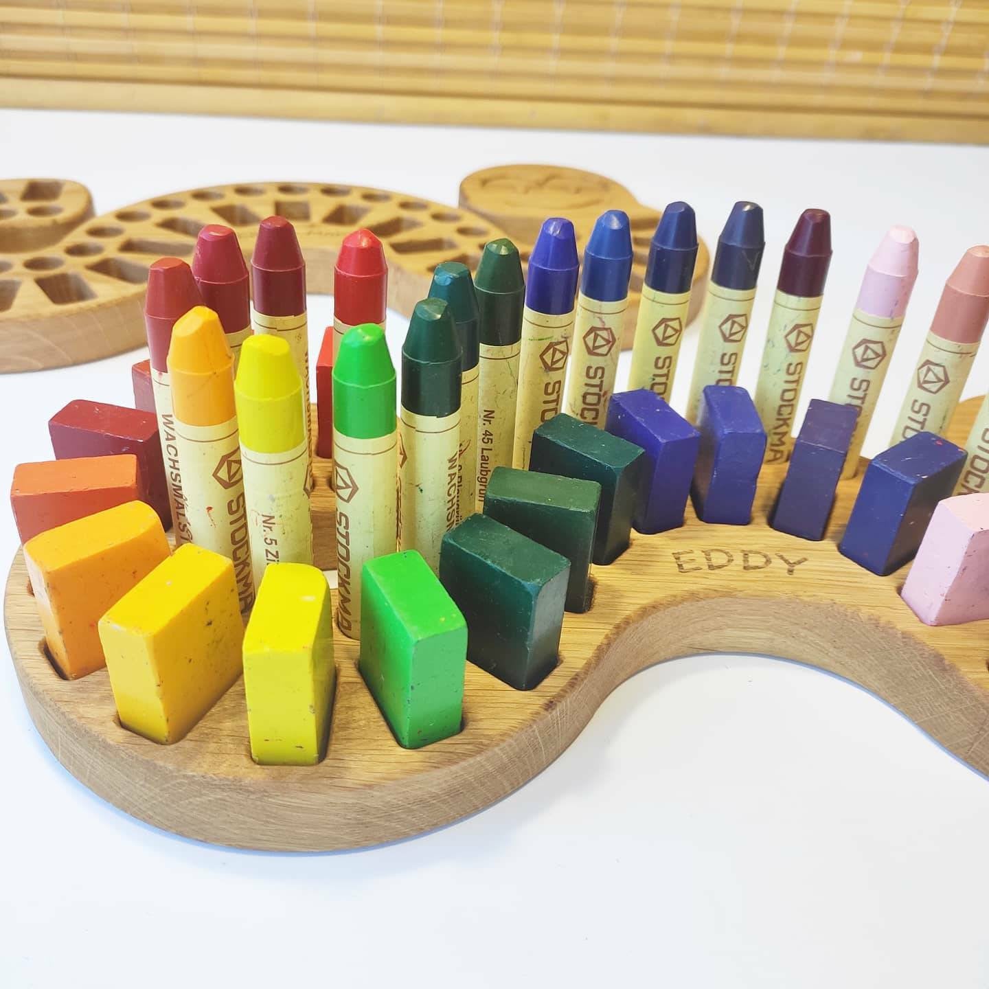 Crayon Holder for Stockmar blocks and  sticks Caterpillar shape, different variations