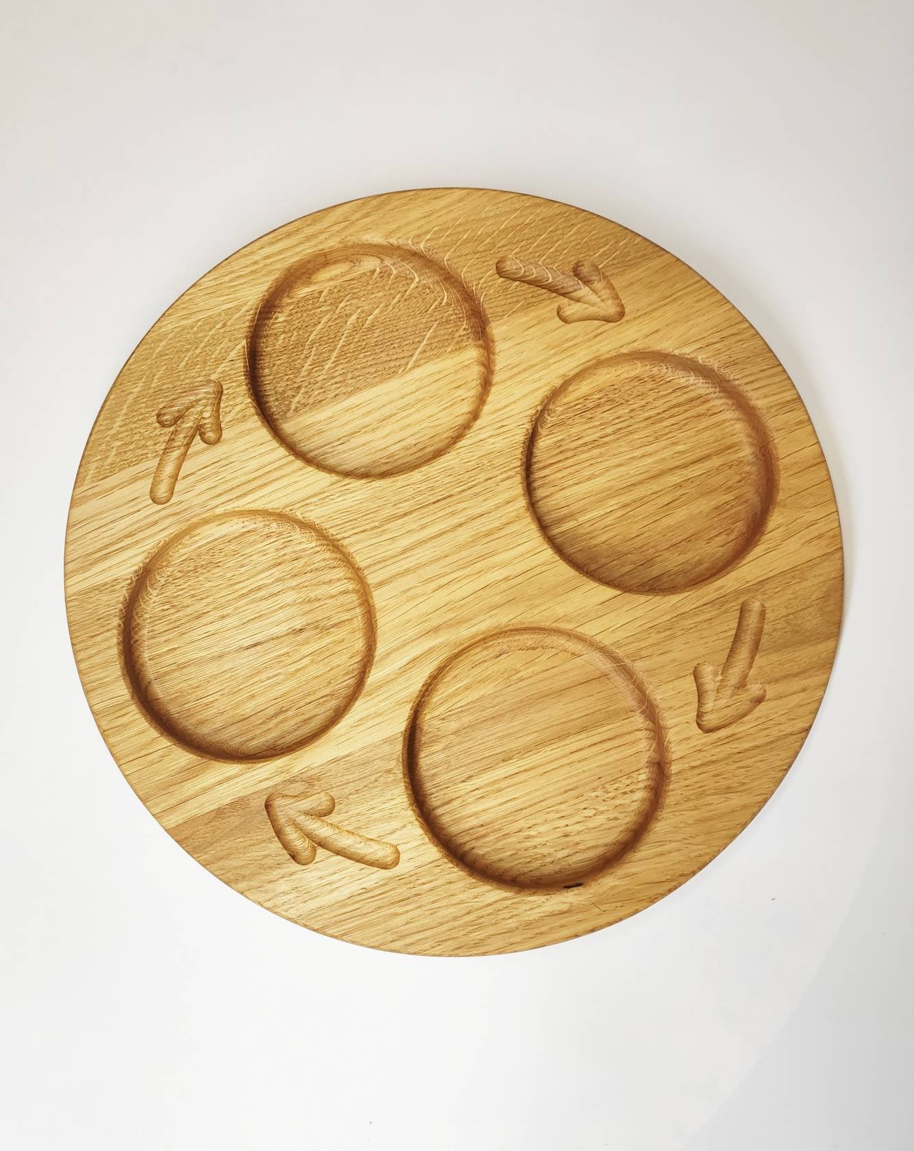 Montessori life cycle tray, with 4 sections