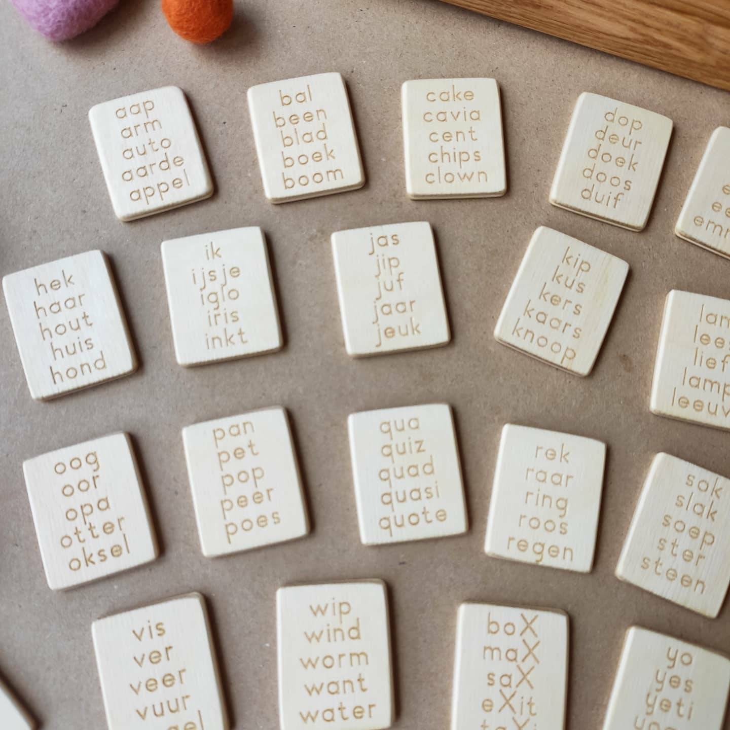 Dutch Alphabet reversible board with Lowercase Letters cards – THREEWOOD