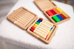 Load image into Gallery viewer, Stockmar crayon holder case for 8 sticks and for 8 blocks Waldorf school gift for kids wooden pencil case box without crayons
