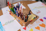 Load image into Gallery viewer, Pencil holder Montessori wood desk organizer desk decor office organizer kids artwork gift waldorf homeschool birthday gift

