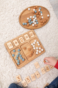 Math tray 1-20 learning numbers gift for children math Montessori addition subtraction homeschool teacher resource preschool