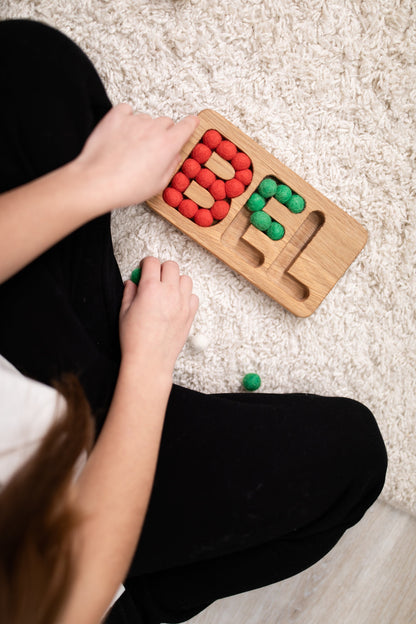 Personalized Gift, Wooden Name with felt balls, Custom Name Decor, Wooden Letters, Personalized Gift, Newborn Gift, Nursery Decor