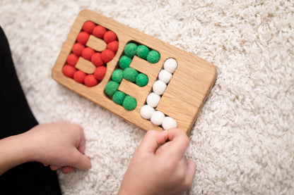 Personalized Gift, Wooden Name with felt balls, Custom Name Decor, Wooden Letters, Personalized Gift, Newborn Gift, Nursery Decor