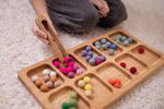 Load image into Gallery viewer, Montessori sorting tray with numbers toddler activities child gift for kids Montessori learning counting handmade unique math teacher gift
