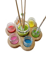 Load image into Gallery viewer, Waldorf paint jar holder for 7 jars
